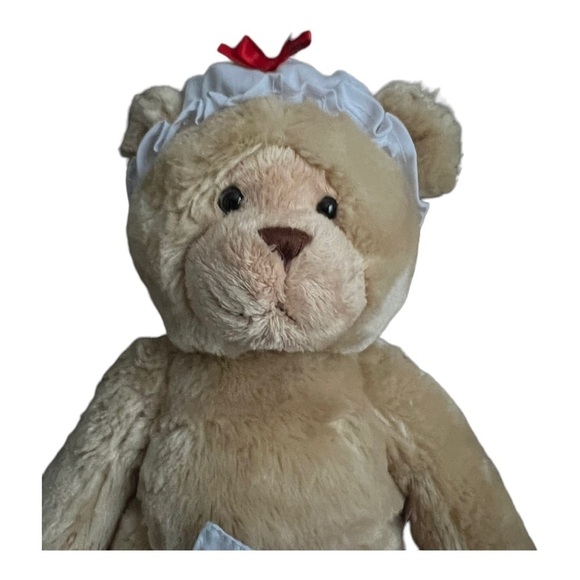 Mary Meyer Colonnial Williamsburg Pilgrim Teddy Bear Bonet Apron‎ 15” - Picture 2 of 8